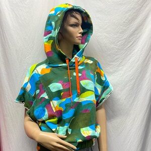 Juicy Couture Multicolored Short Sleeve Hoodie Sweatshirt